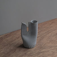 鶏の一輪挿し・白マット|teto ceramics 石井啓一
