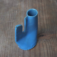 鶏の一輪挿し・水色|teto ceramics 石井啓一