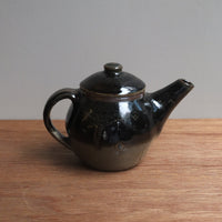 鉄地灰釉急須|栗田壮平