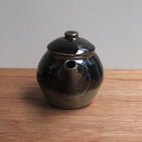 鉄地灰釉急須|栗田壮平