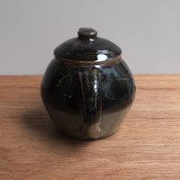 鉄地灰釉急須|栗田壮平