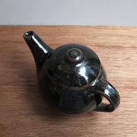 鉄地灰釉急須|栗田壮平