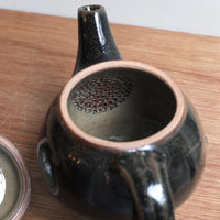 鉄地灰釉急須|栗田壮平
