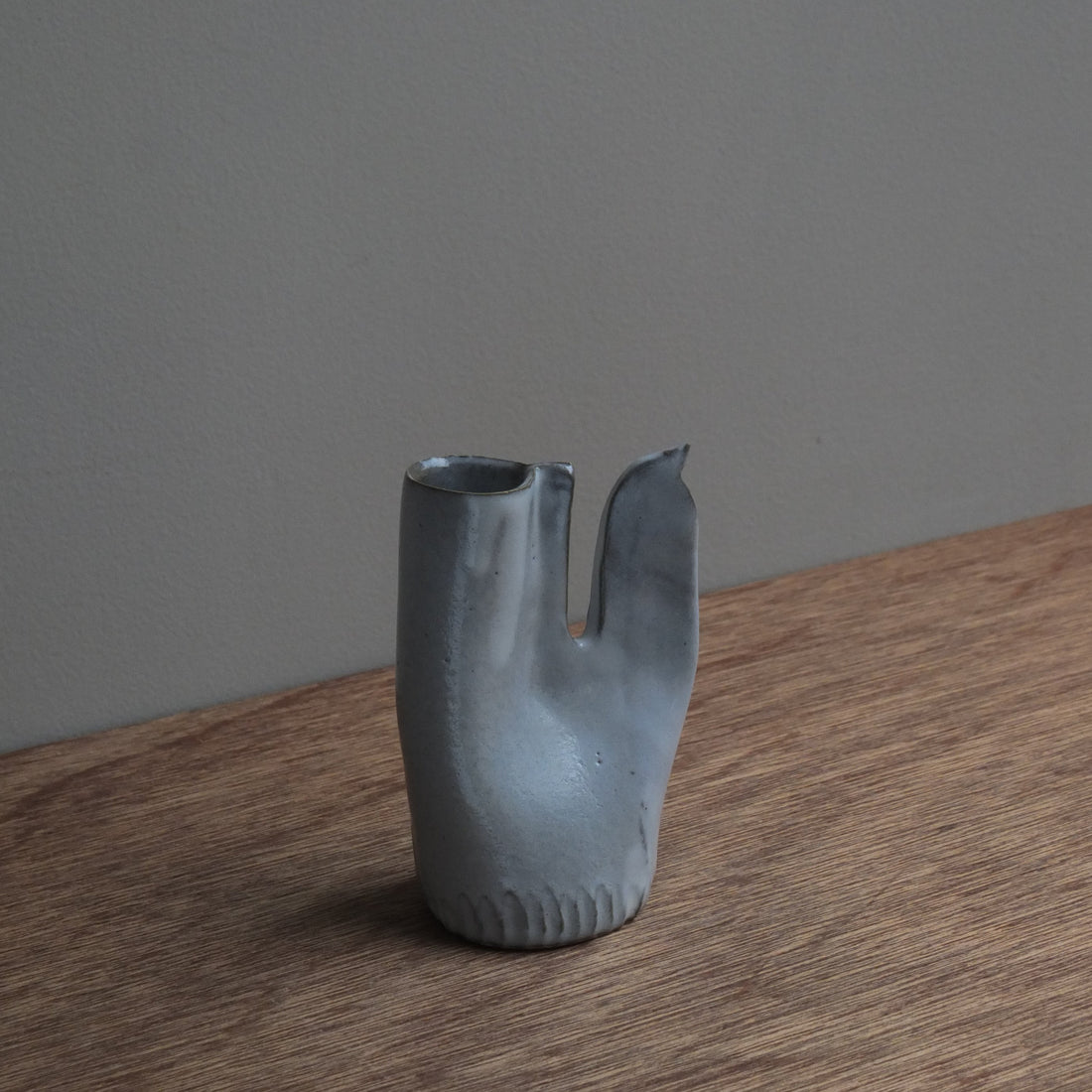鶏の一輪挿し・白ツヤ｜teto ceramics 石井啓一