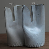 鶏の一輪挿し・白ツヤ｜teto ceramics 石井啓一