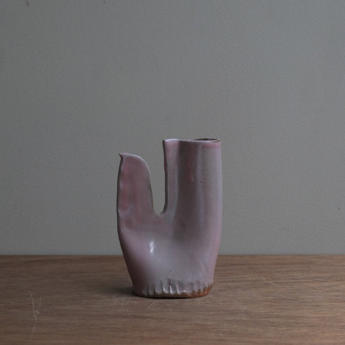 鶏の一輪挿し・ピンク｜teto ceramics 石井啓一
