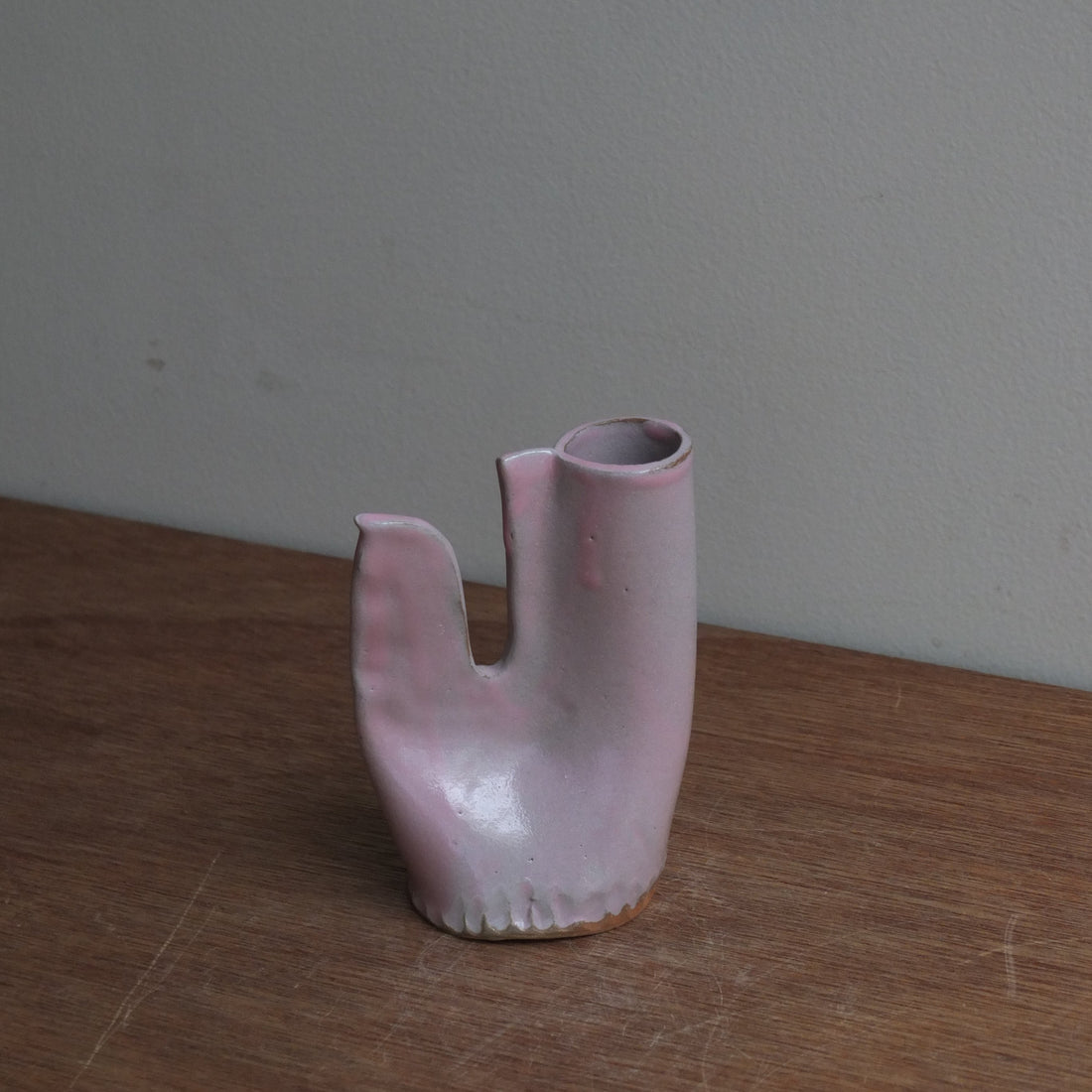 鶏の一輪挿し・ピンク｜teto ceramics 石井啓一