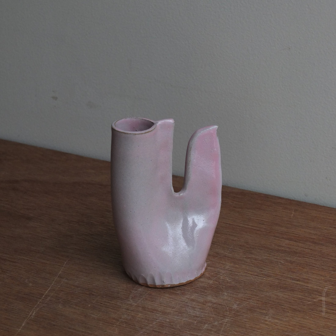 鶏の一輪挿し・ピンク｜teto ceramics 石井啓一