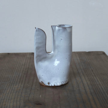 鶏の一輪挿し・白｜teto ceramics 石井啓一