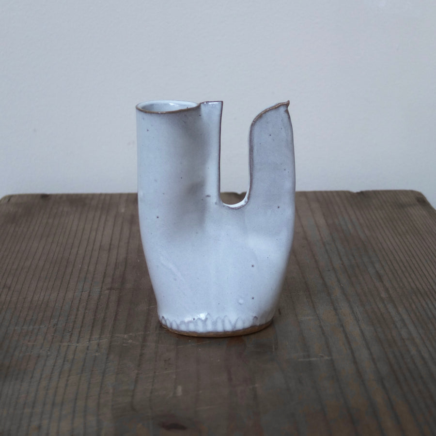 鶏の一輪挿し・白｜teto ceramics 石井啓一