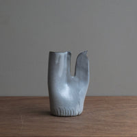 鶏の一輪挿し・白ツヤ｜teto ceramics 石井啓一